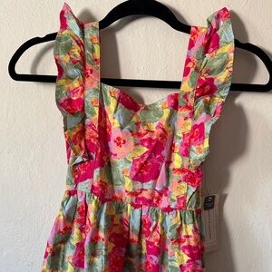 Floral Kids Dress with Ruffle Straps